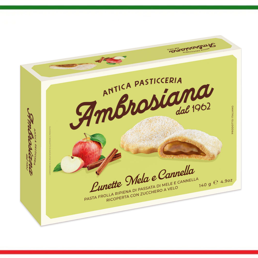 Ambrosiana biscuiti Lunette mele e cannella 140g