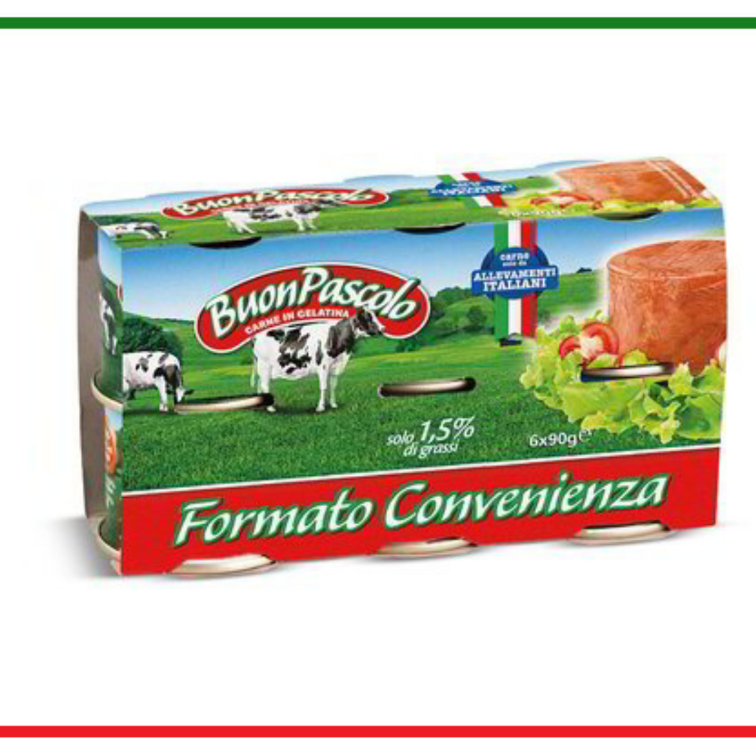Buonpascolo carne de vită în gelatină (6x90g)