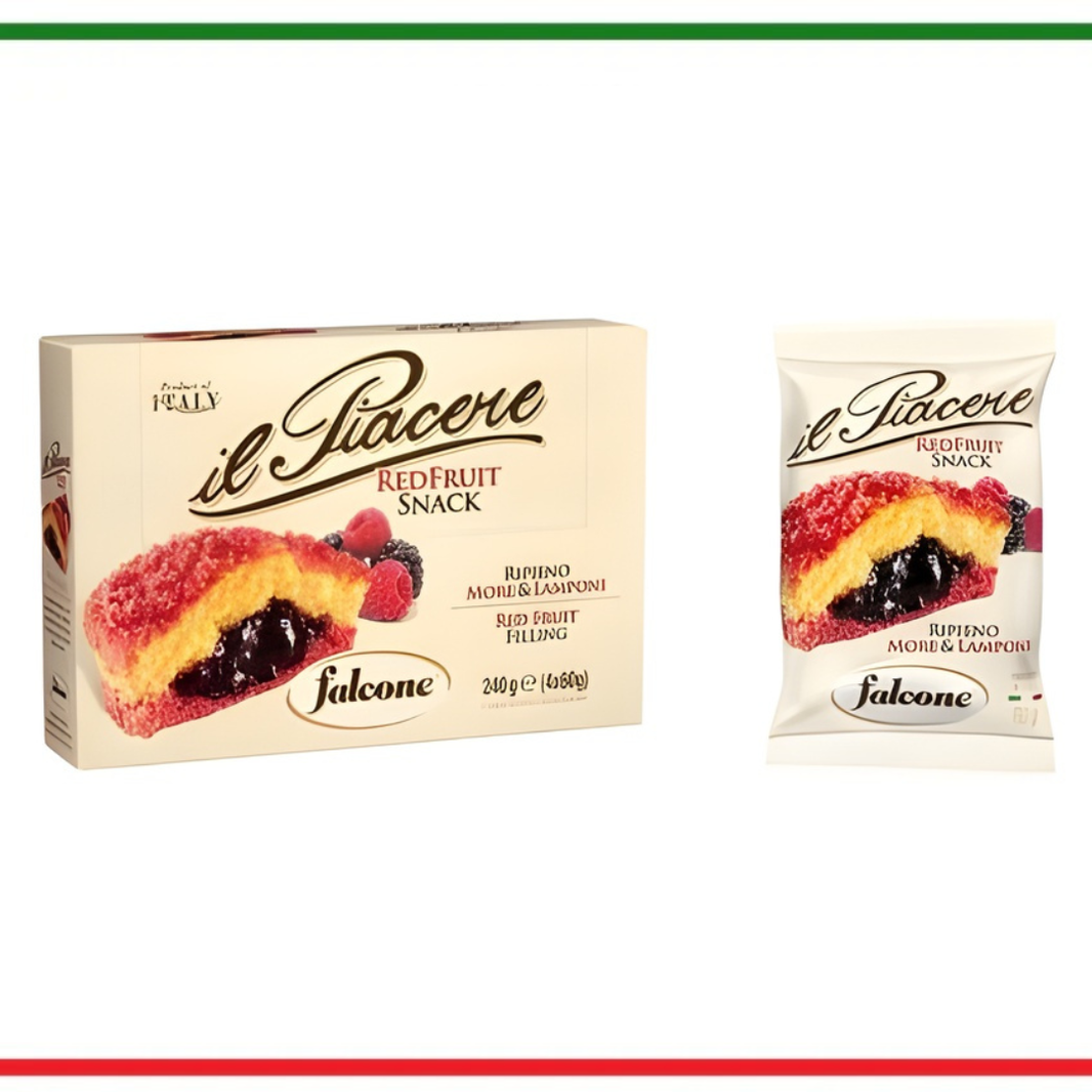Falcone Red Fruit snack cu mure si zmeura 4x60g