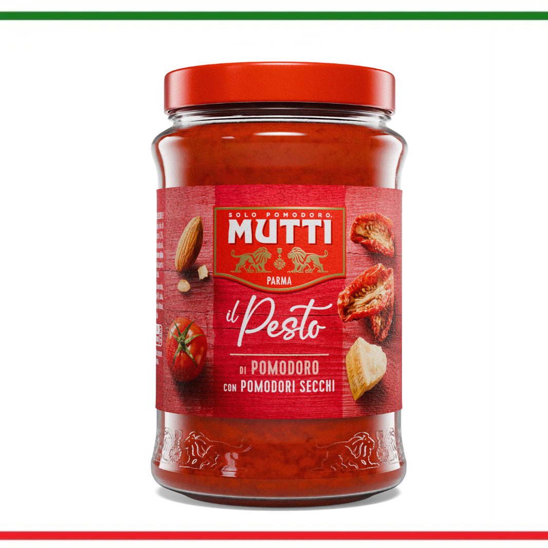 Mutti pesto pomodori secchi cu migdale, rosii uscate si parmezan 180g