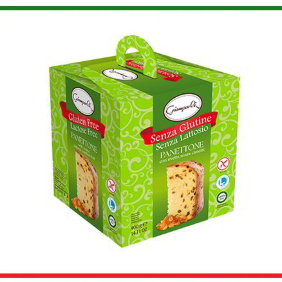 Giampaoli Panettone Con Uvetta e Senza Canditi - Fara Gluten 400 gr