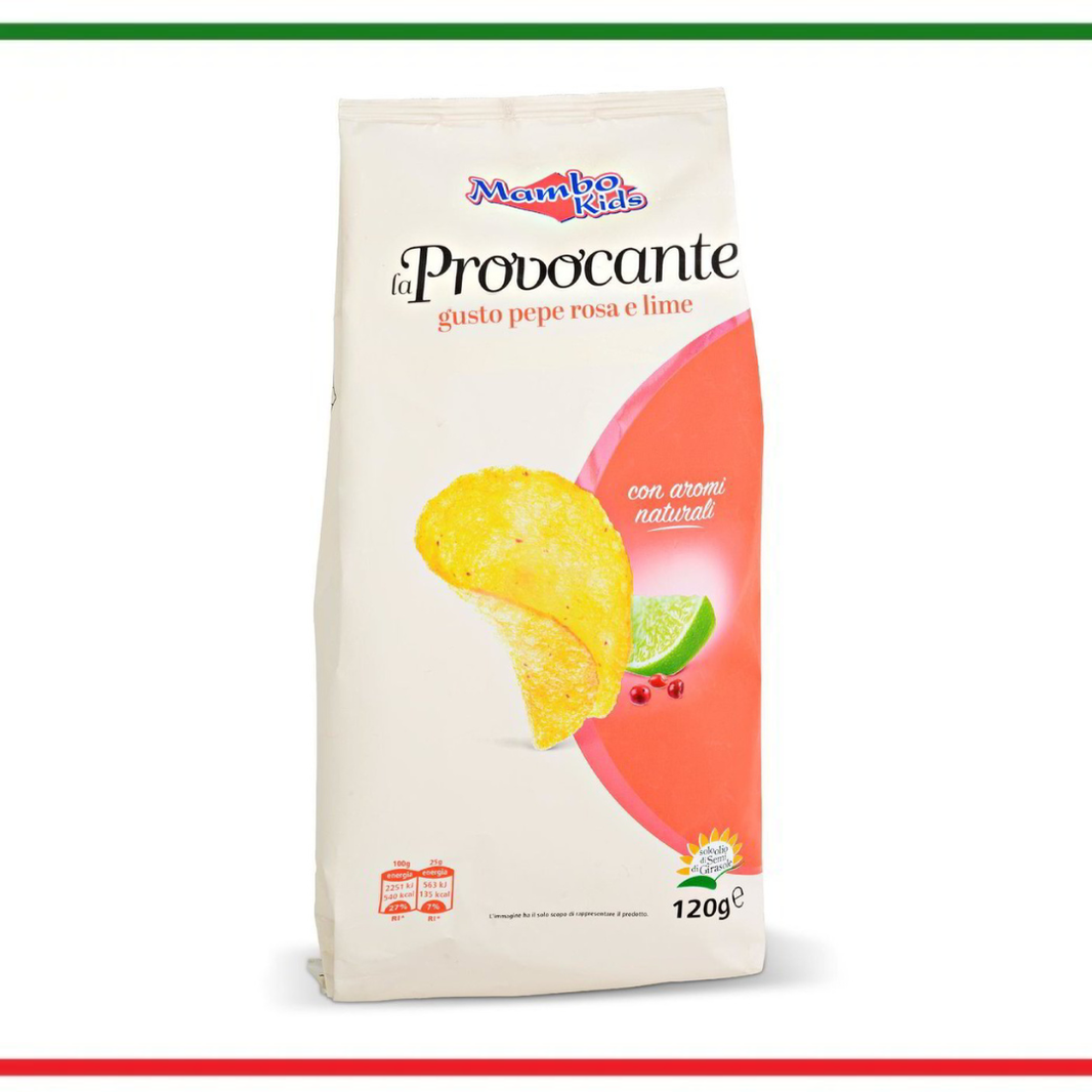 Mambo Kids Chips cu piper roz si lime 120g