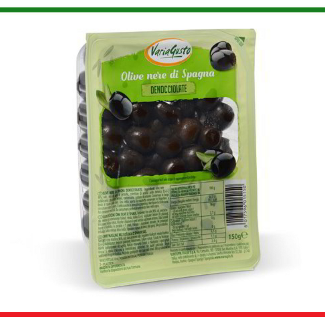 Varia Gusto masline negre fara samburi 150g