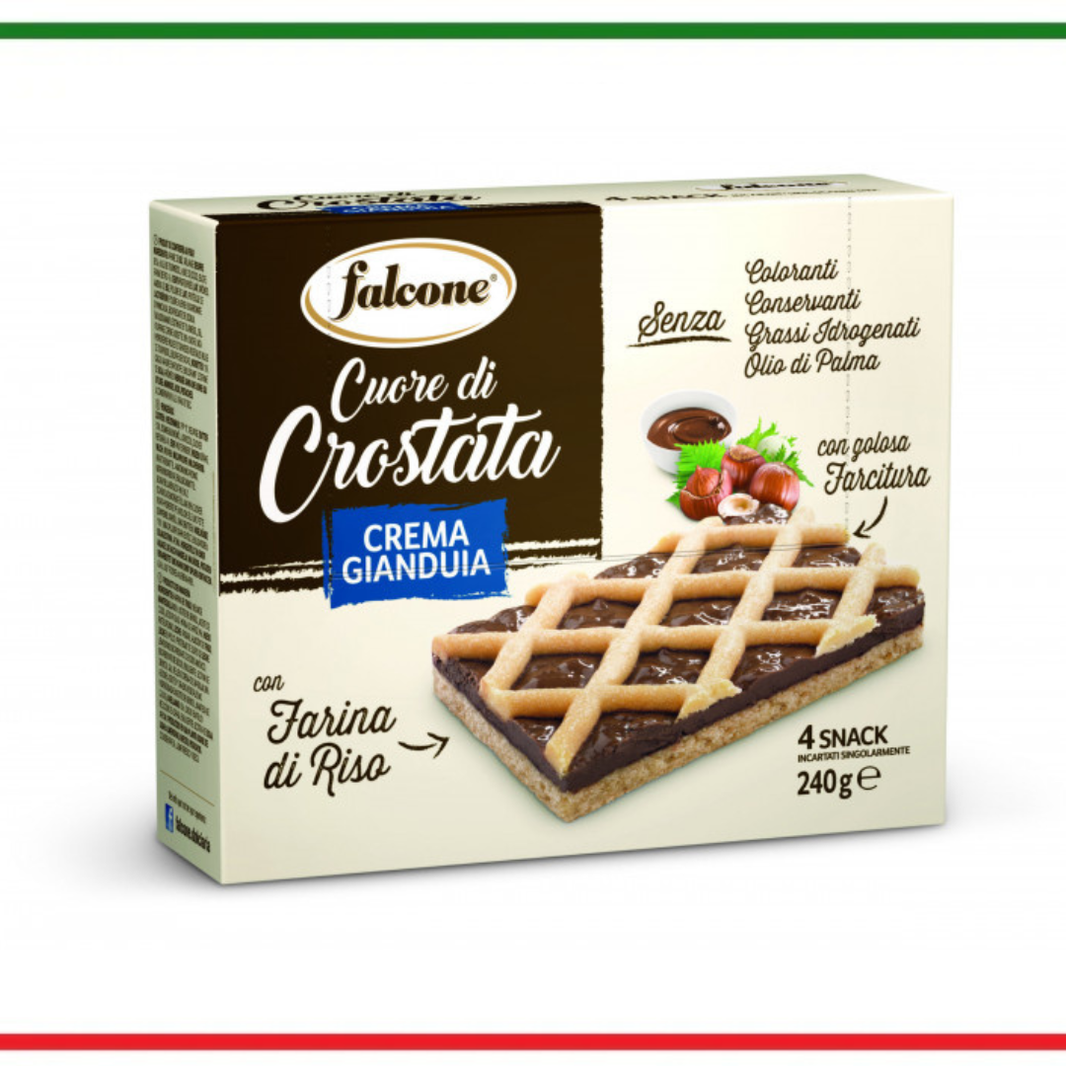 Falcone Tarta cu orez si crema gianduia 4x60g