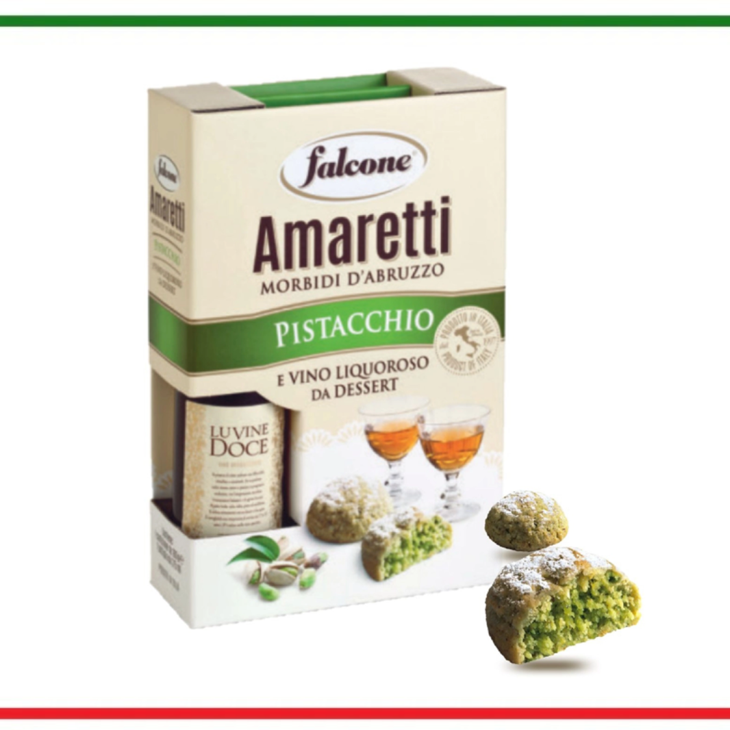 Falcone Amaretti cu fistic cu vin licoros
