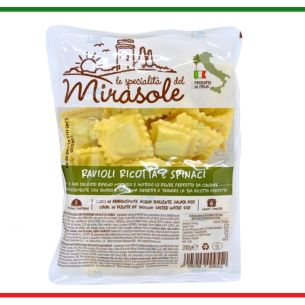 Mirasole Ravioli cu ricotta si spanac 200g