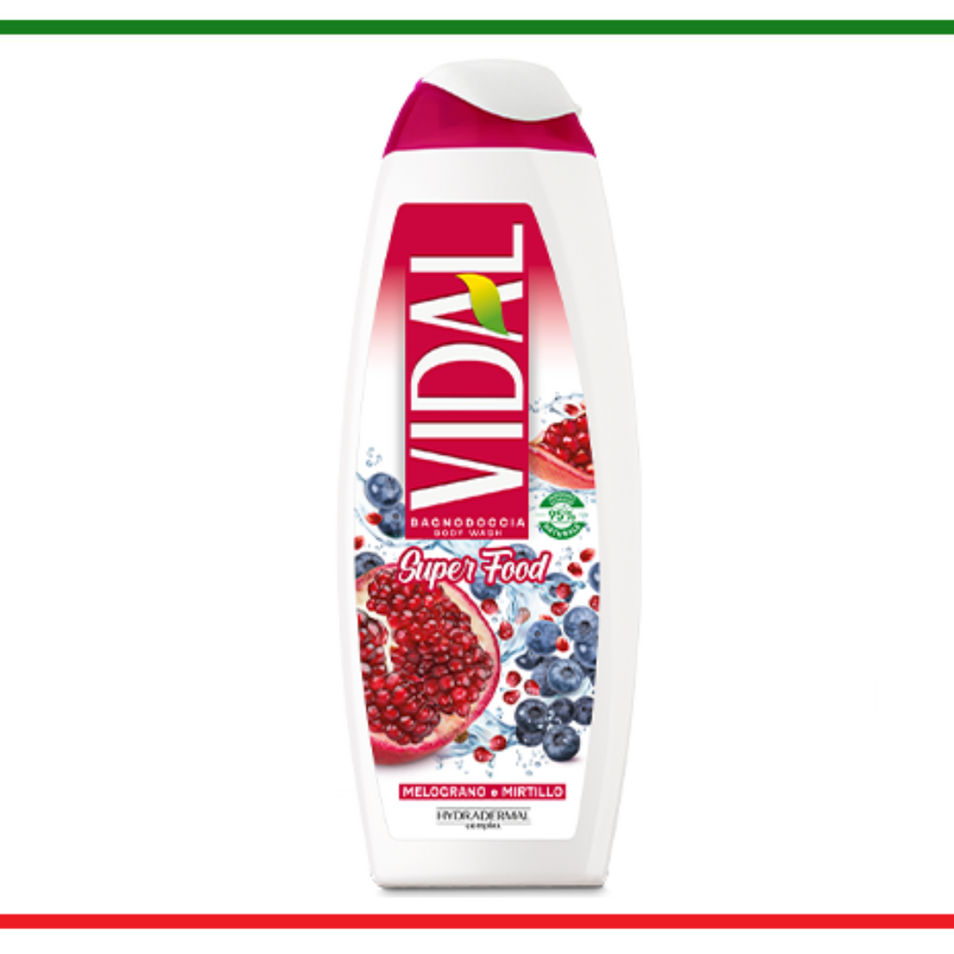 Vidal gel doccia Superfood al mirtillo e melograno 500ml