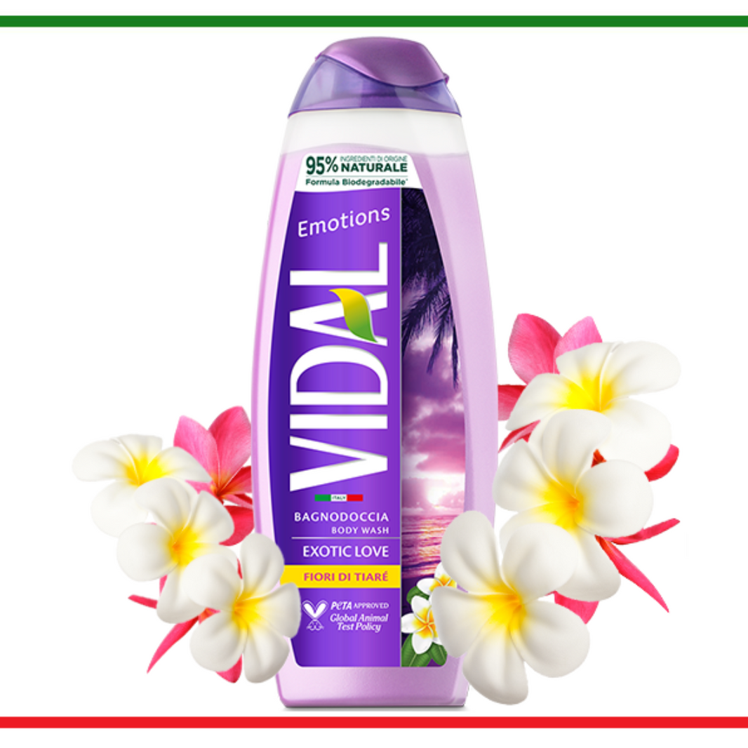 Vidal gel doccia Amore esotico fiori di tiarè 500ml