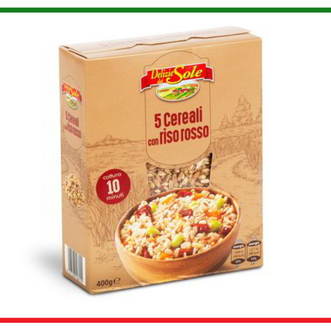 Delizie del Sole 5 Cereale al Riso Rossa 400g