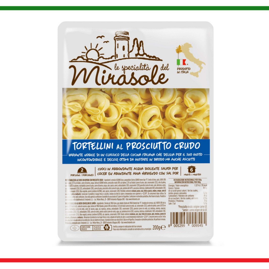 Mirasole paste Tortellini cu Prosciutto Crudo 200g
