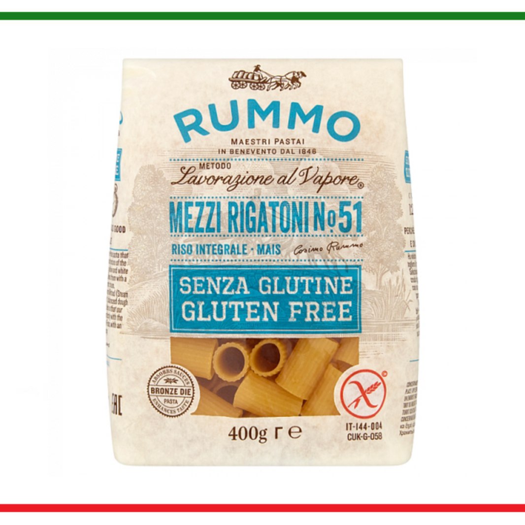 Rummo pasta Mezzi Rigatoni fara gluten 500g