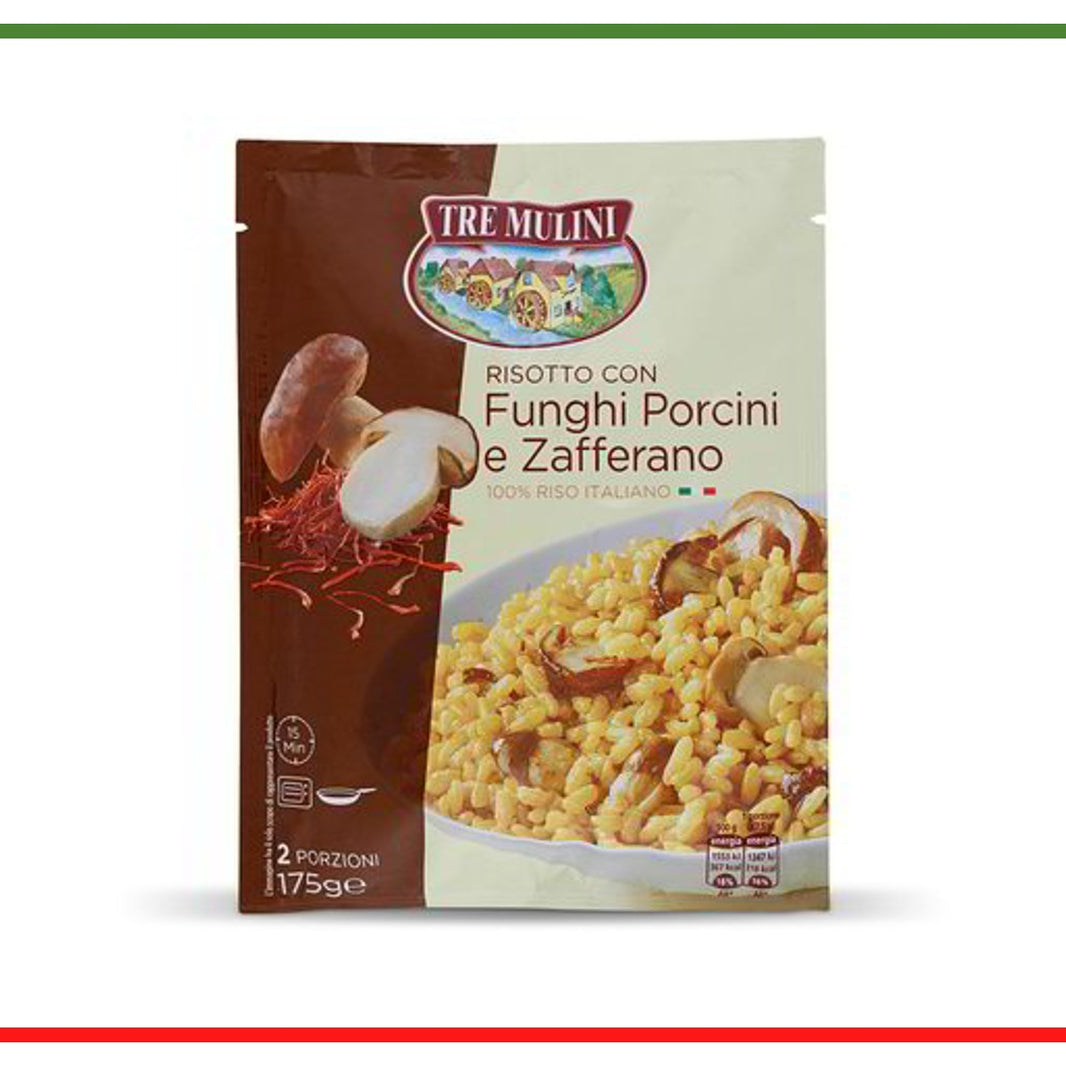 Tre Mulini risotto ciuperci porcini si șofran 175g