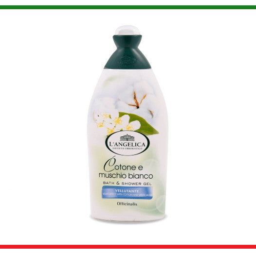 L'Angelica gel de dus cu Cotone si Musc Alb 450ml