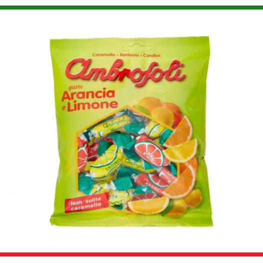 Ambrosoli Caramelle al gusto arancia e limone 150g