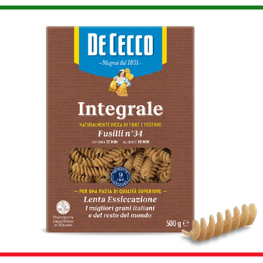 De Cecco paste integrale fusilli n.34 500g