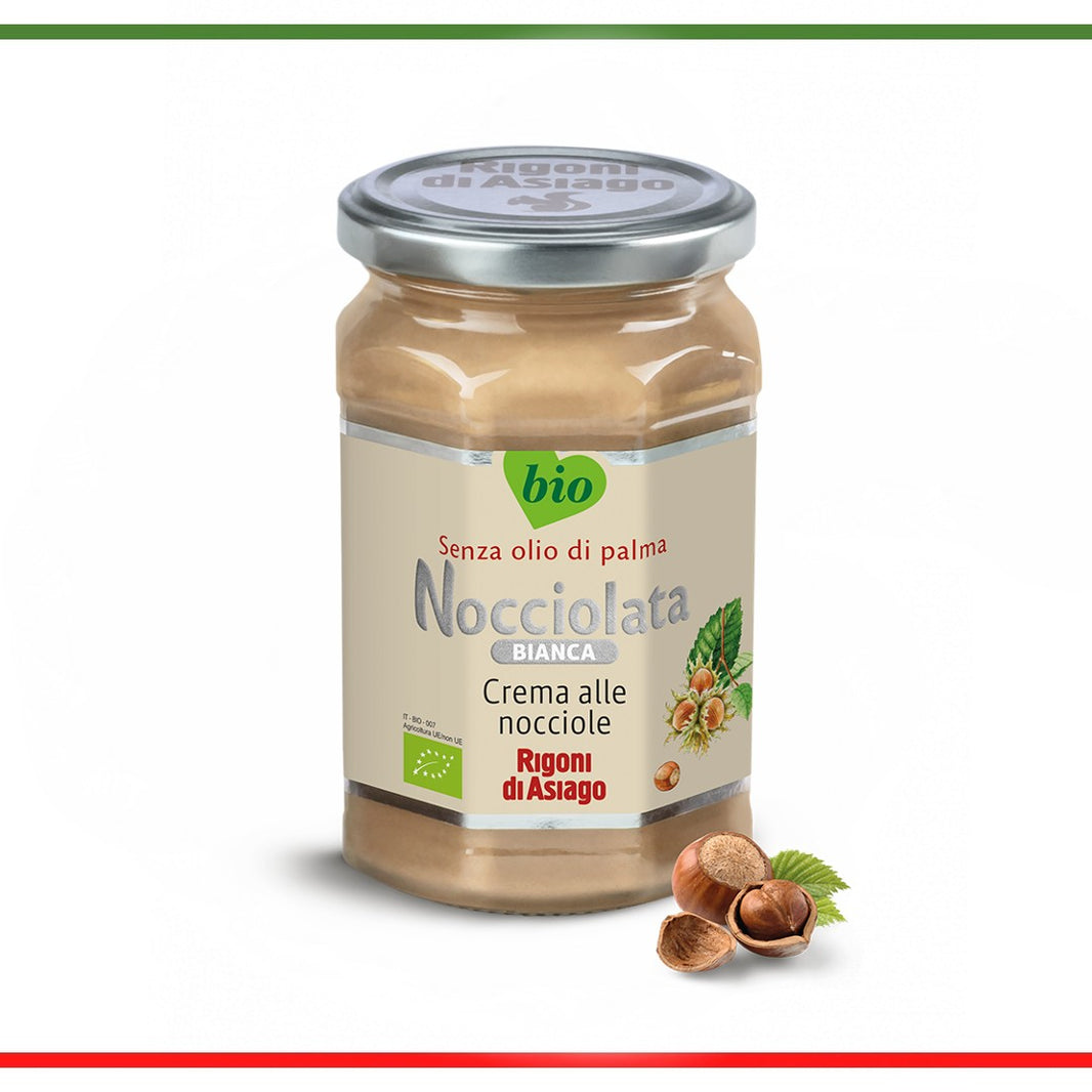 Rigoni di Asiago Nocciolata alb crema cu alune 270g