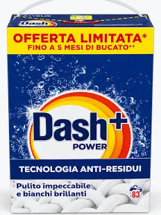 DASH DETERGENT PUDRA TEHNOLOGIE ANTI-REZIDURI PENTRU RUFE ALBE SI COLORATE 83 SP