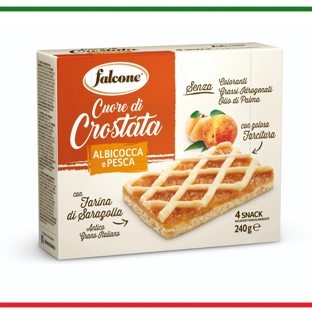 Falcone crostata cu piersica si caise 4buc x 60g