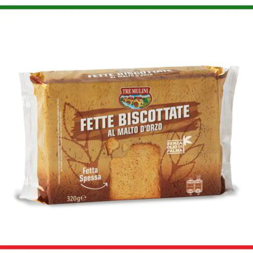 Tre Mulini paine prajita cu malto d'orzo 320g