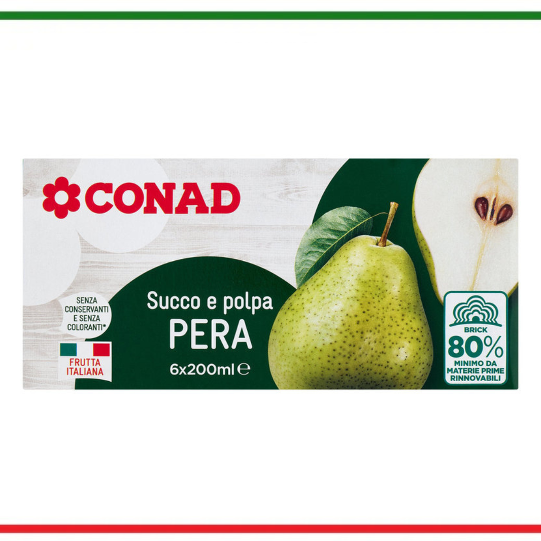 Conad suc pulpa de pere 6x200ml