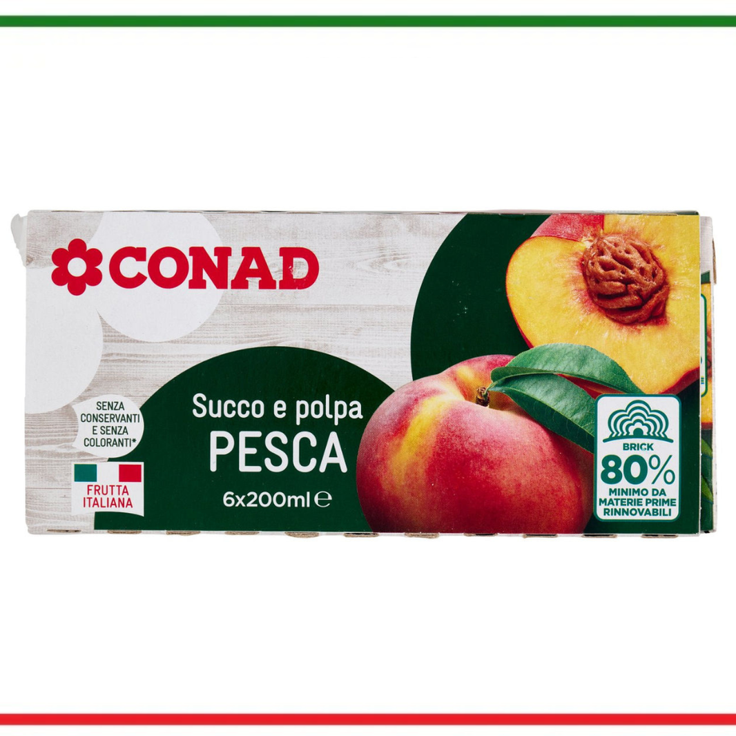 Conad suc pulpa de piersica 6x200ml