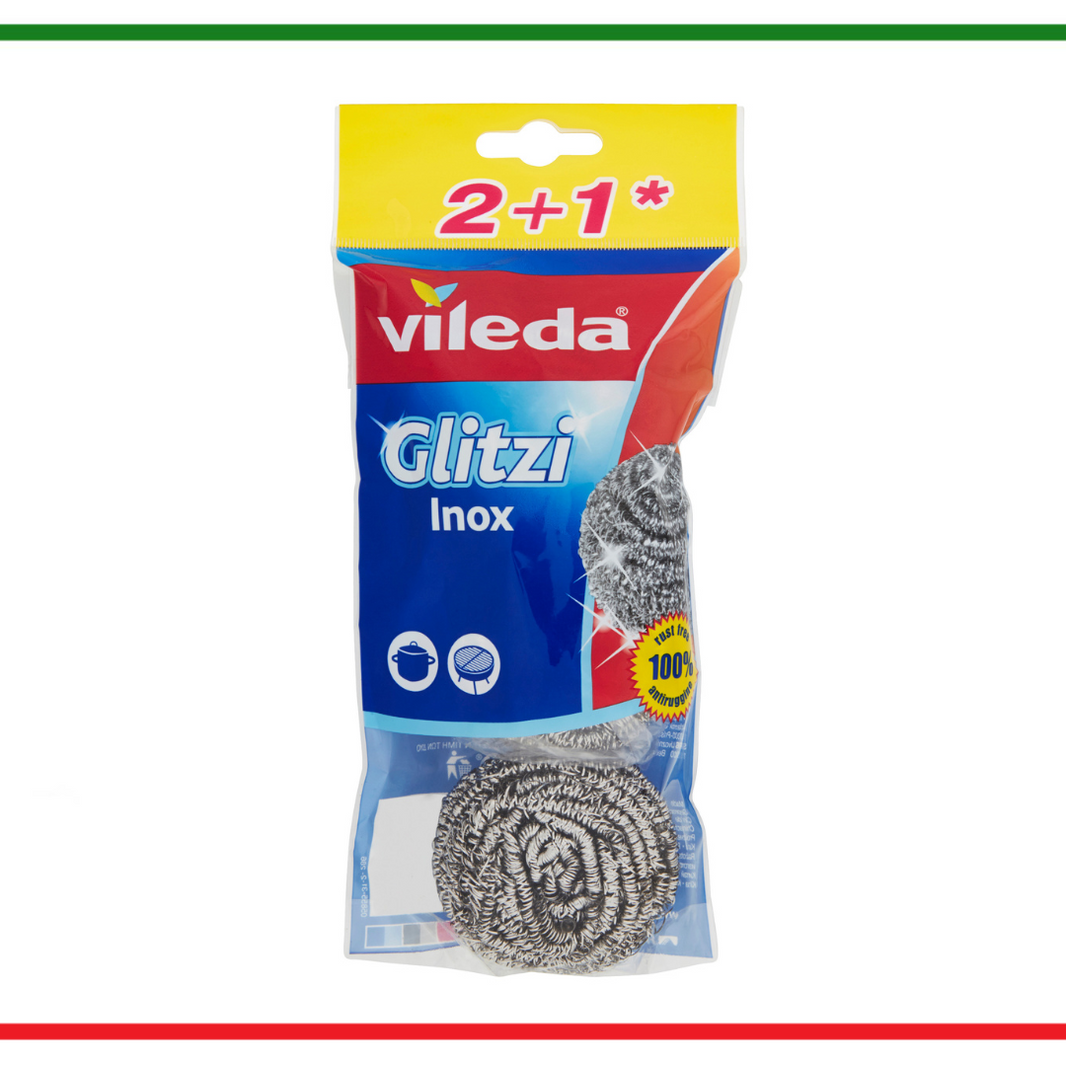 Vileda Glitzi burete inox 2+1buc