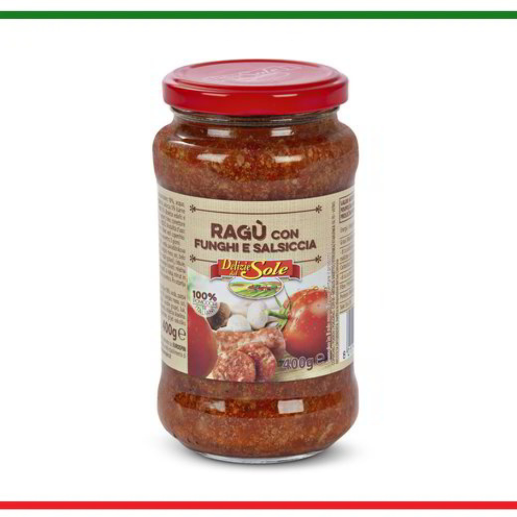 Delizie del Sole ragu Ciuperci si Salsiccia 400g
