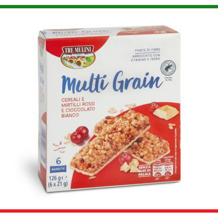 Tre Mulini Multigrain batoane de cereale cu fructe 126g