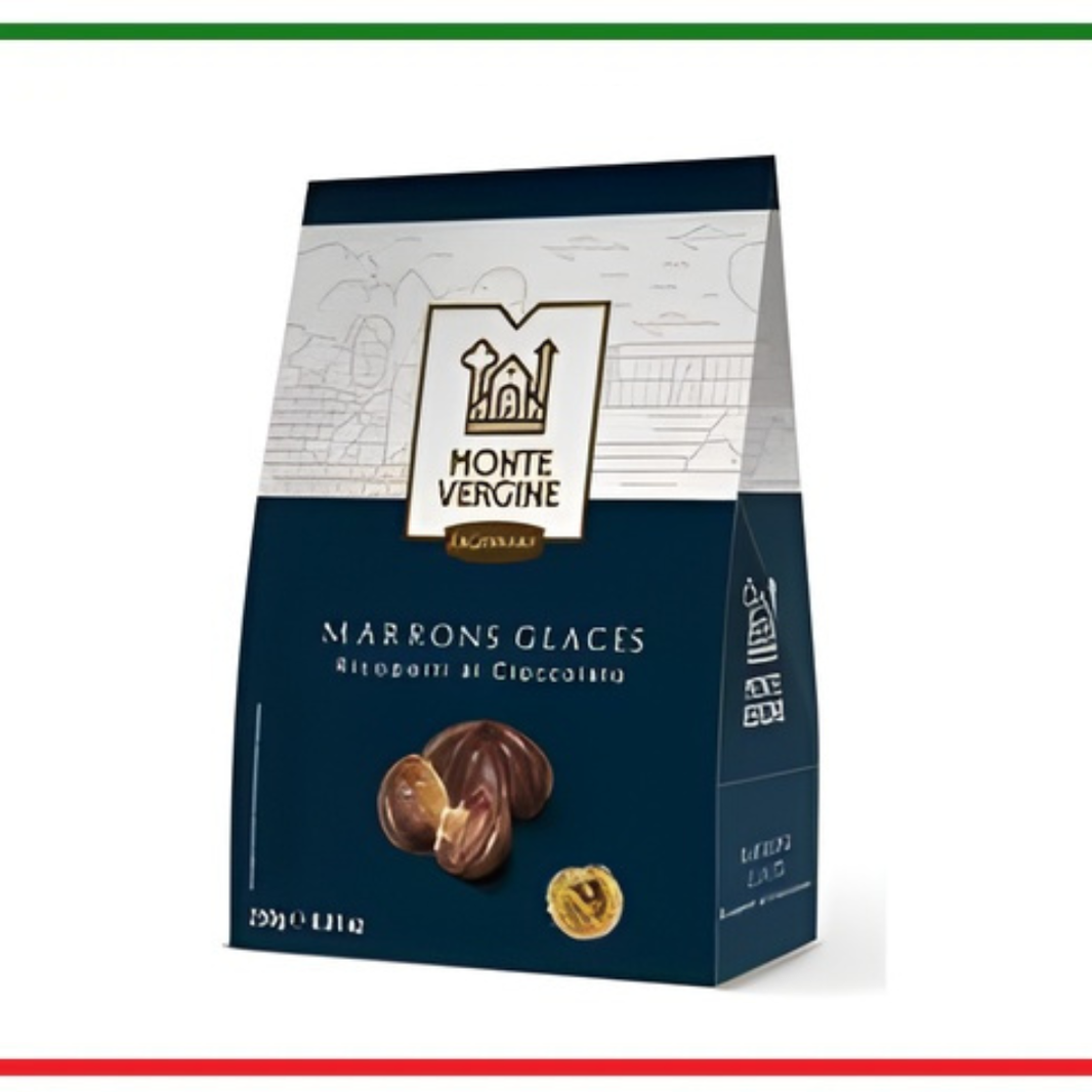 Monte Vergine Marrons Glaces cu ciocolata 250g