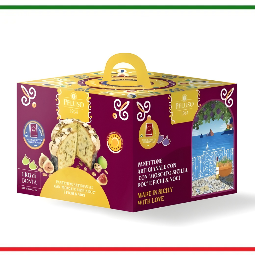 Peluso Panettone Artigianale Moscato di Sicilia DOC cu Fichi si Nuci