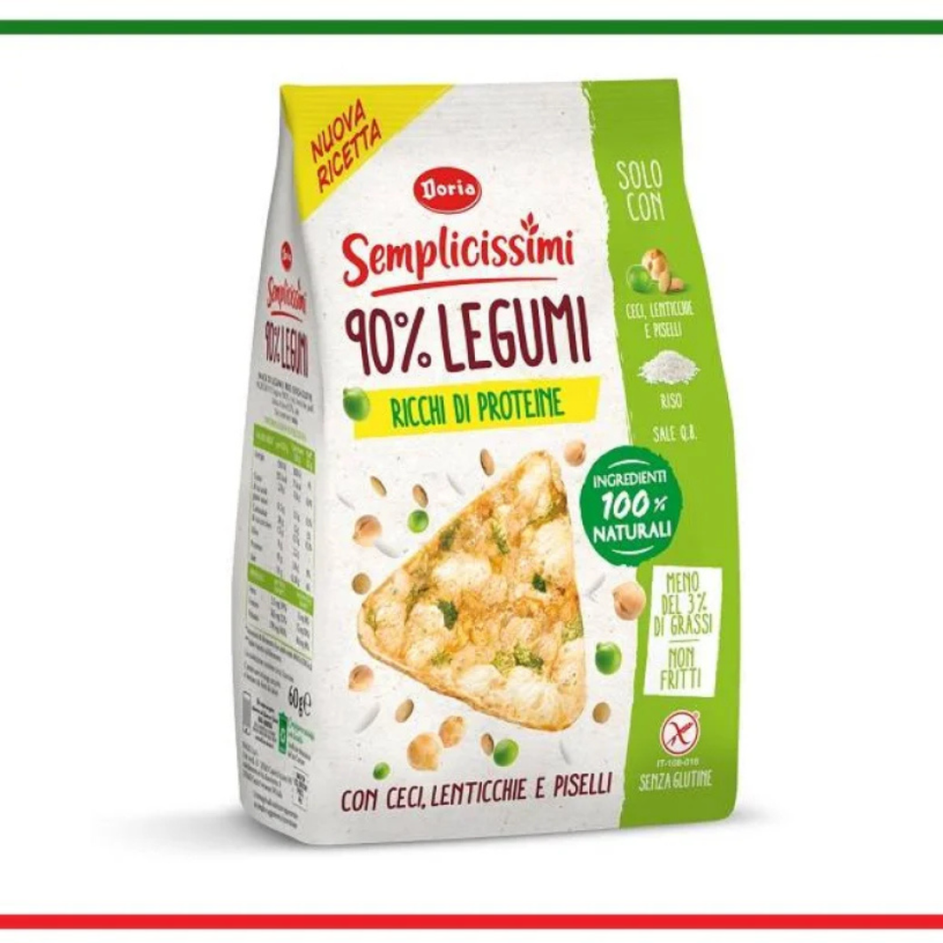 Doria Semplicissimi snack de legume cu mazere fara gluten 60g
