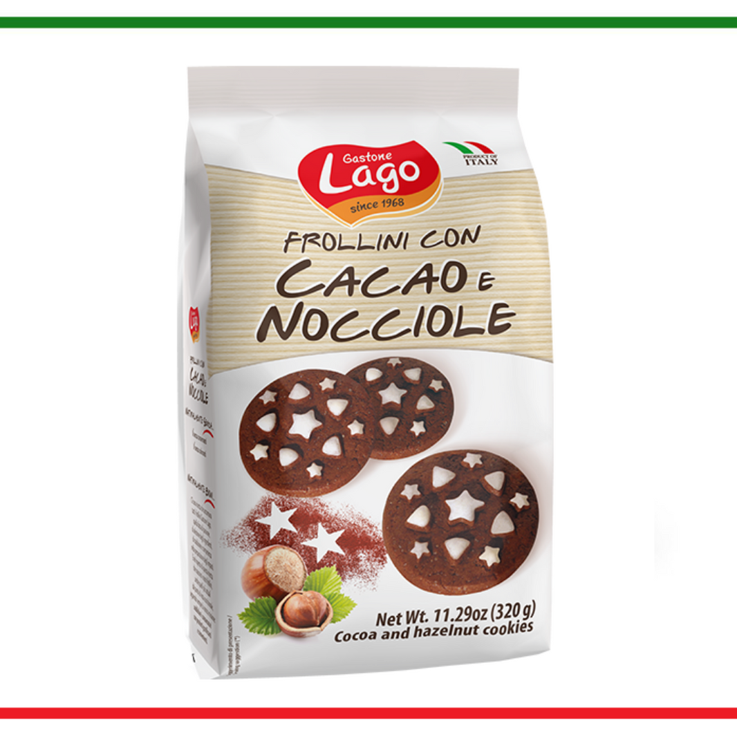 Lago biscuiti Frollini cu Cacao si Alune 320g