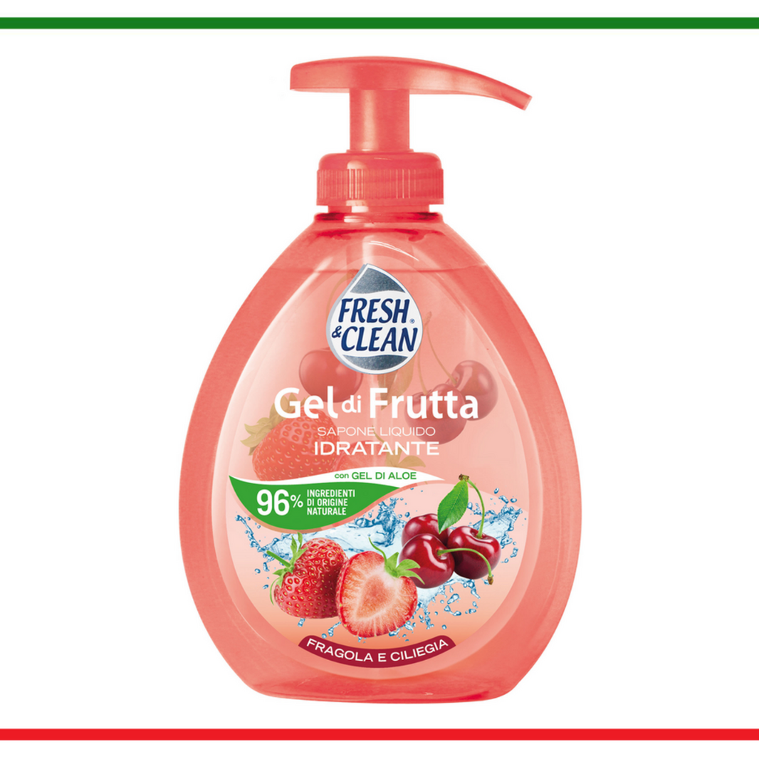 Fresh&Clean sapun lichid gel di frutta cu capsuni si cirese 300ml