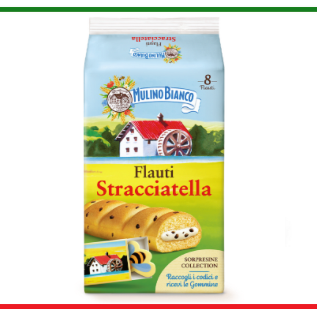 Mulino Bianco prajiture flauti stracciatella 8 buc 280g