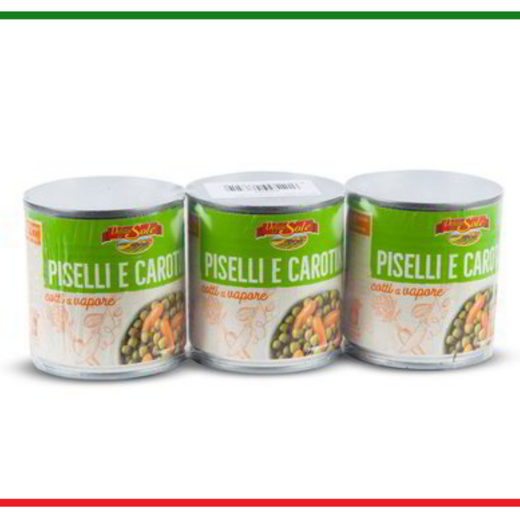 Delizie del Sole mazăre și morcovi 450g (3 x 150g)