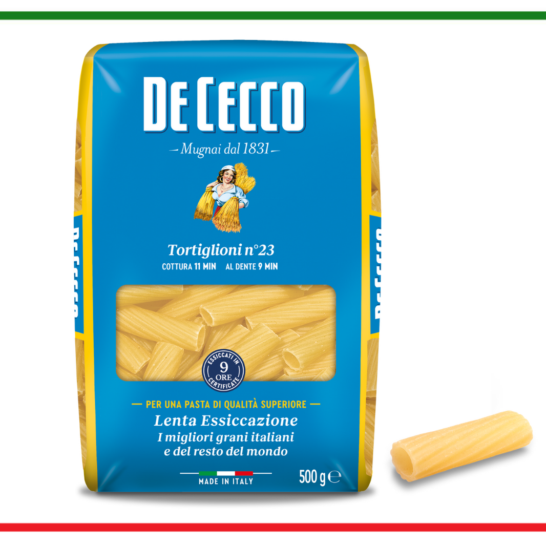 Tortiglioni di pasta De Cecco n23 500g