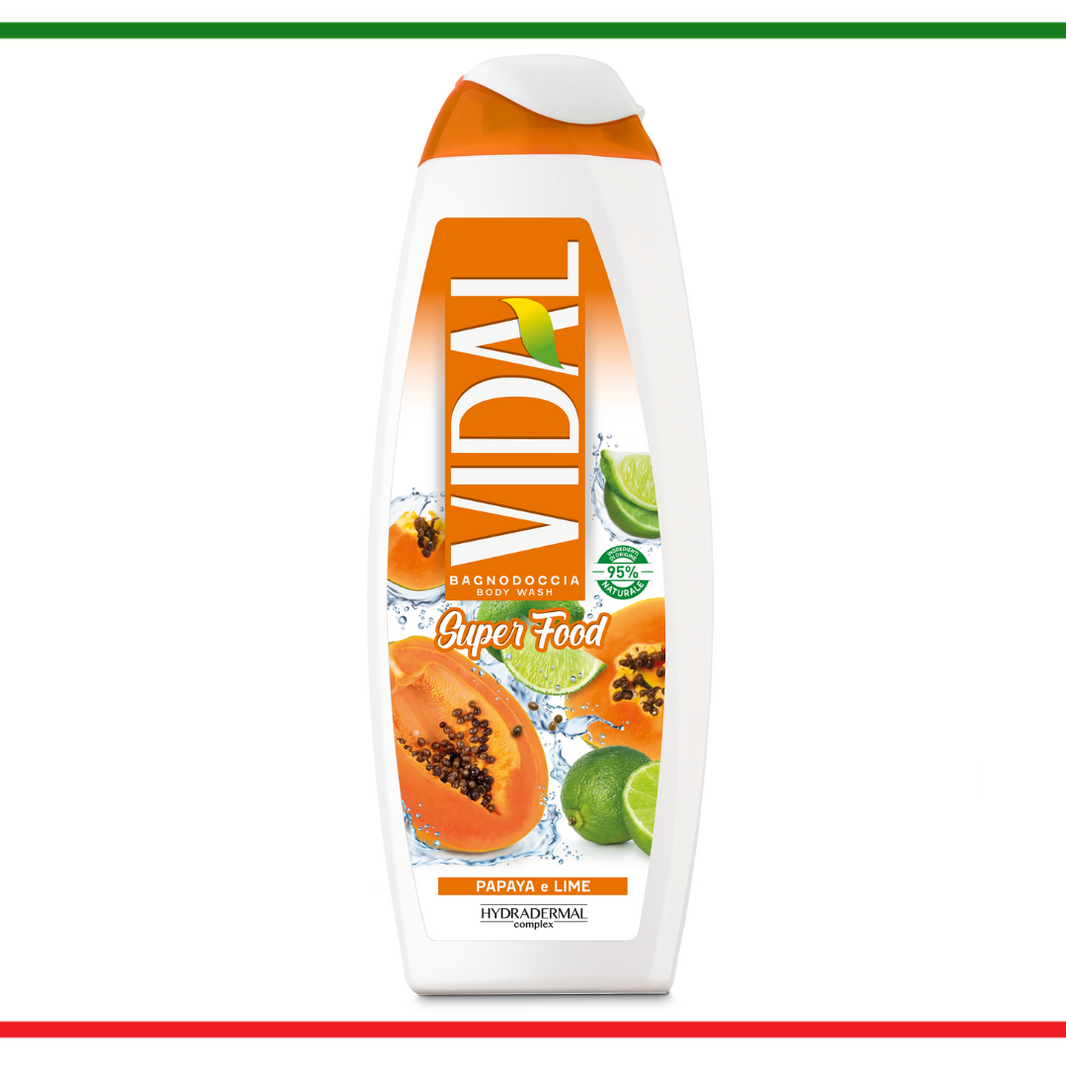 Vidal gel de dus Superfood cu papaya si lime 500ml