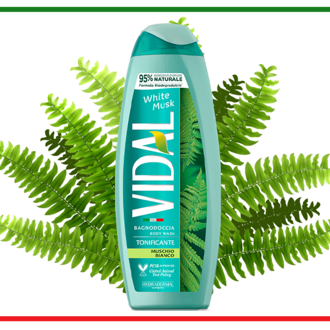 Vidal Gel Dus Musc Alb 600 ml