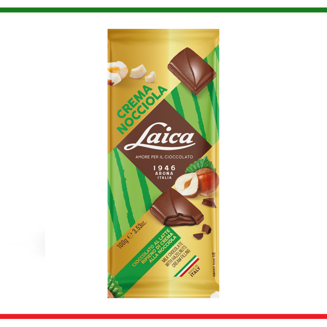 Cioccolato Laica con crema alla nocciola 100g