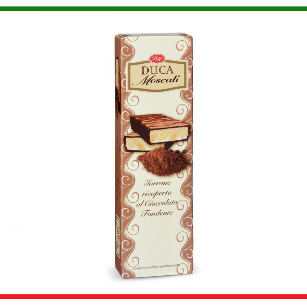 Duca Moscati Torrone acoperit cu ciocolata neagra 100g