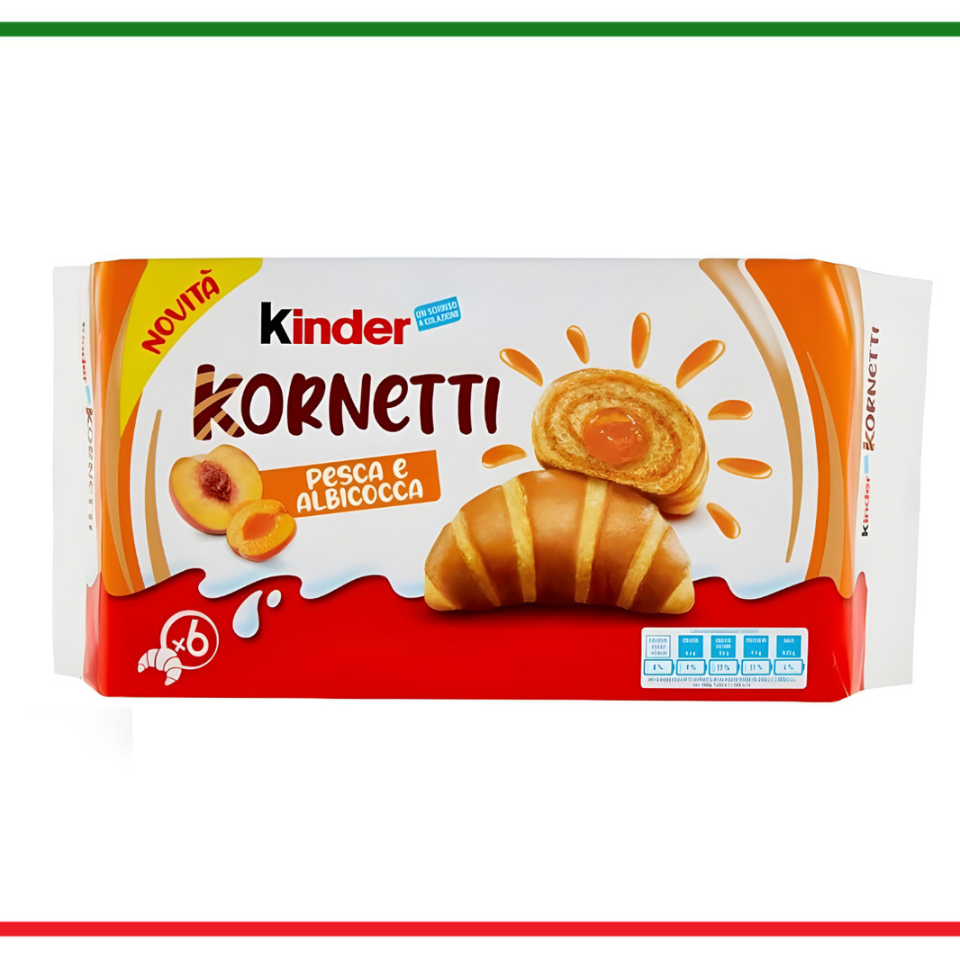 Kinder Kornetti cu piersica si caise 252g
