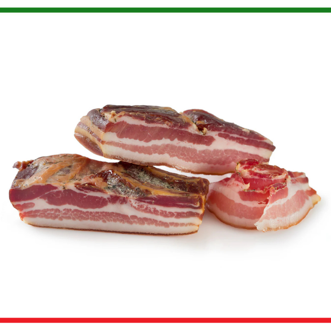 Pancetta Afumata Cruda bucata in vid 200g