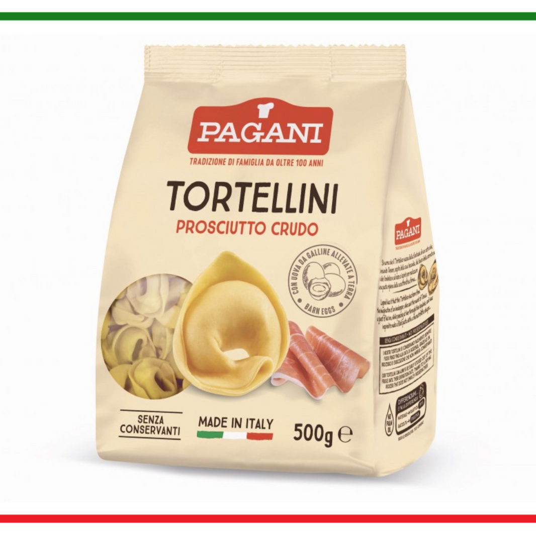 Pagani tortellini cu prosciutto 500g