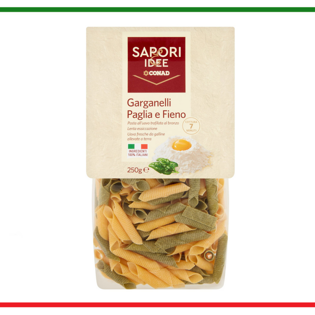 Conad paste Garganelli Paglia e Fieno cu ou 250g