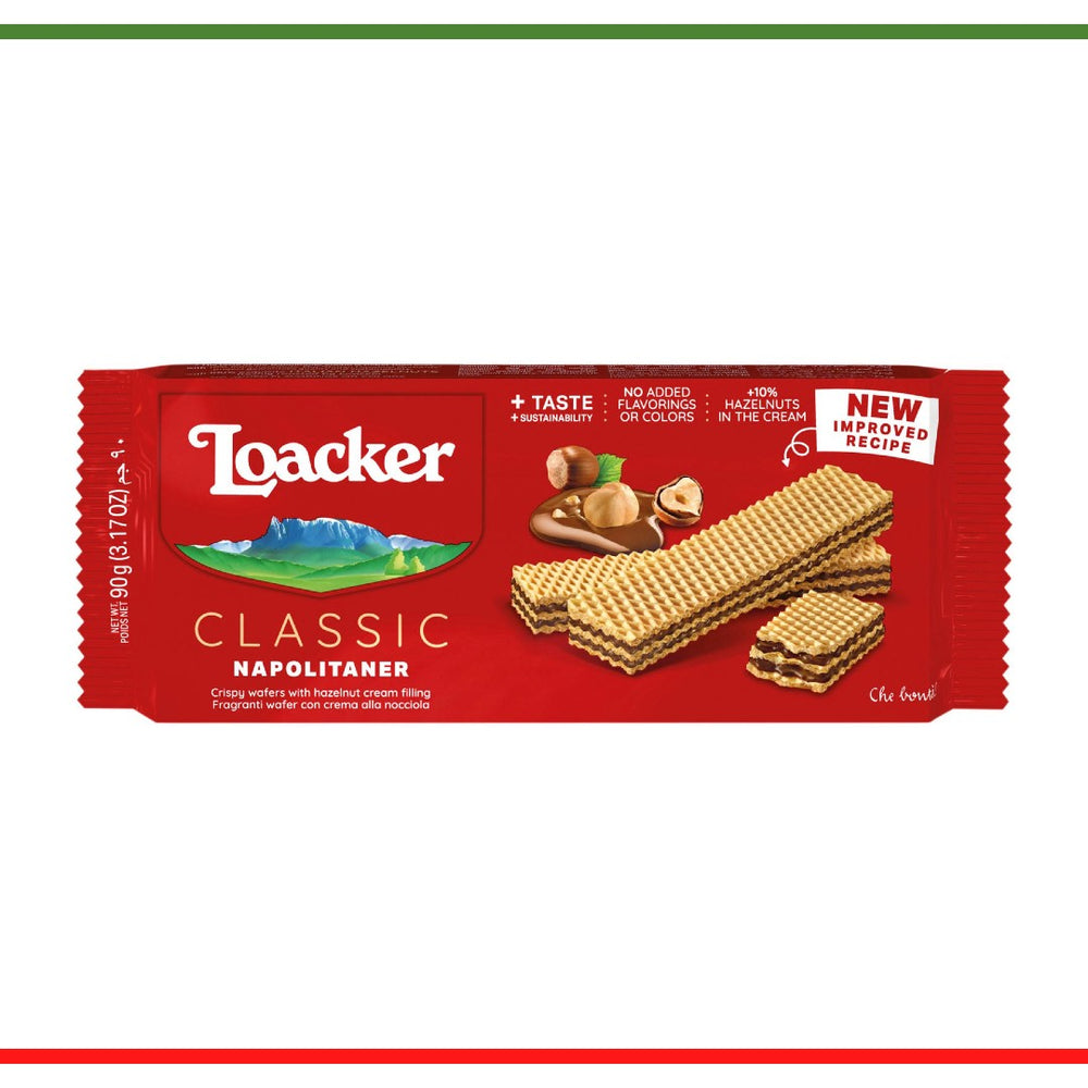 Loacker napolitane clasic cu alune 175g