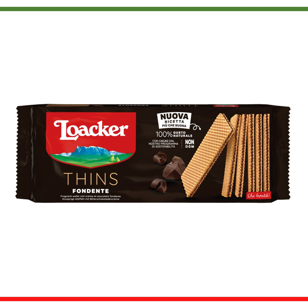 Loacker napolitane Thins cu cioco fondante 175g