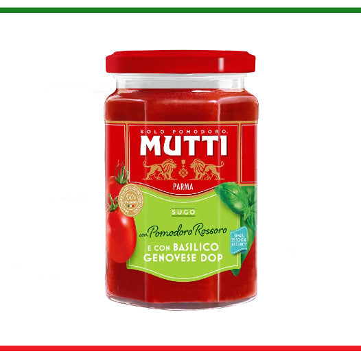 Mutti sos pentru paste cu rosii rossoro si busuioc genovez dop 280g