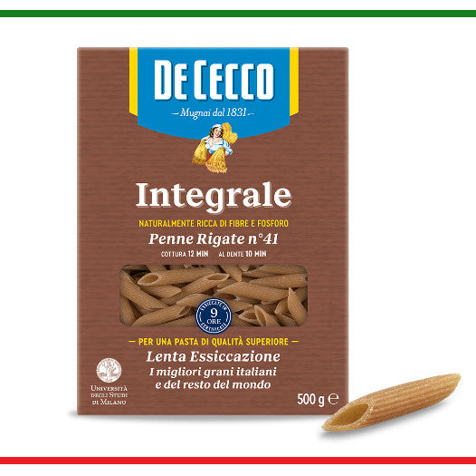 De Cecco paste integrale penne rigate n.41 500g