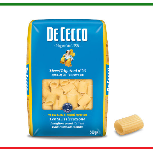 De Cecco paste mezzi rigatoni n.26 500g