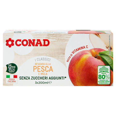 CONAD SUC DE PIERSICA SI MERE 3*200ML